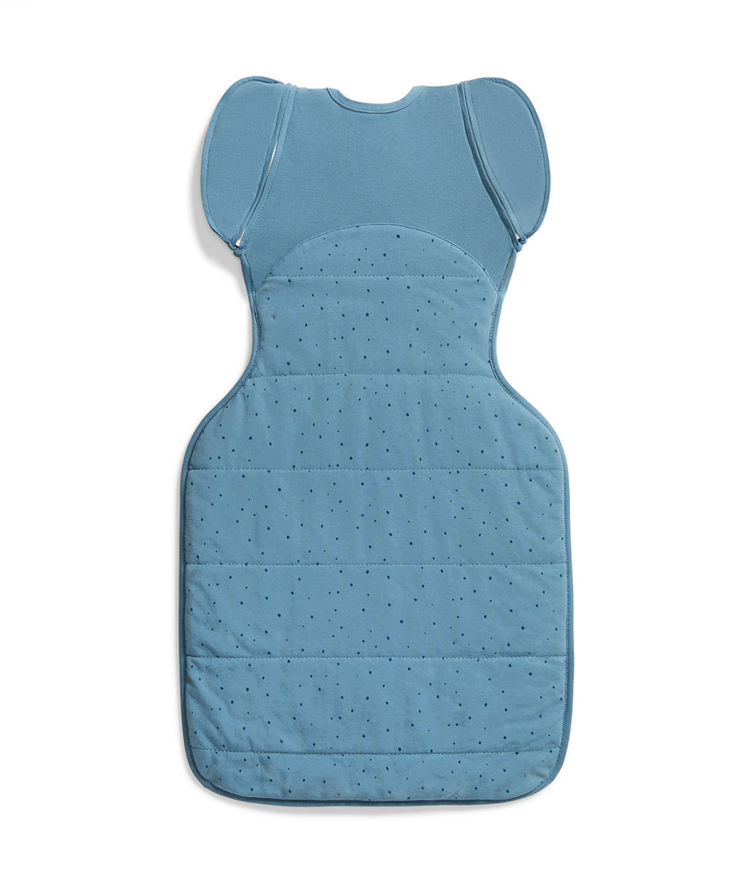 Swaddle Up™ Sacco Nanna Transizione 2-in-1 2.5 TOG Cotone Blu Tempesta Sassolini