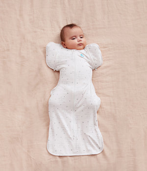 Swaddle Up™ 2-in-1 Übergangspucksack 0.2 TOG Baumwolle Weiß Du Bist Mein