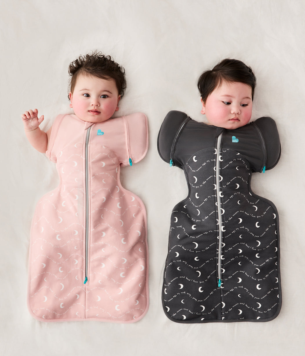 Swaddle Up™ Übergangspucksack 1.5 TOG Baumwolle Altrosa Mond und zurück