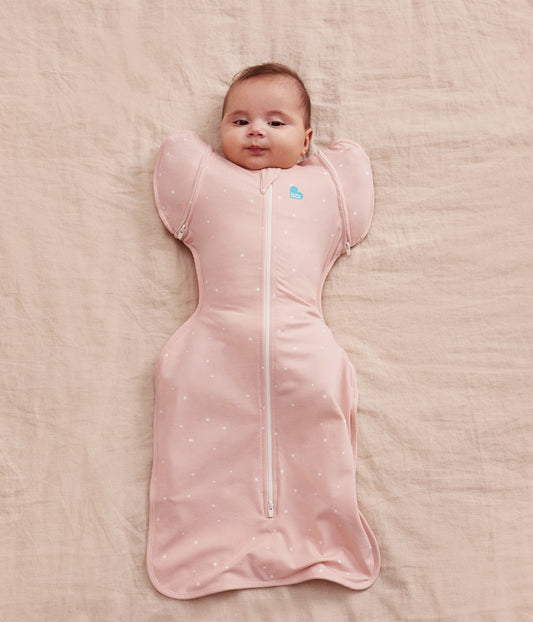 Swaddle Up™ Übergangspucksack 1.0 TOG Baumwolle Puderrosa Funkelstern