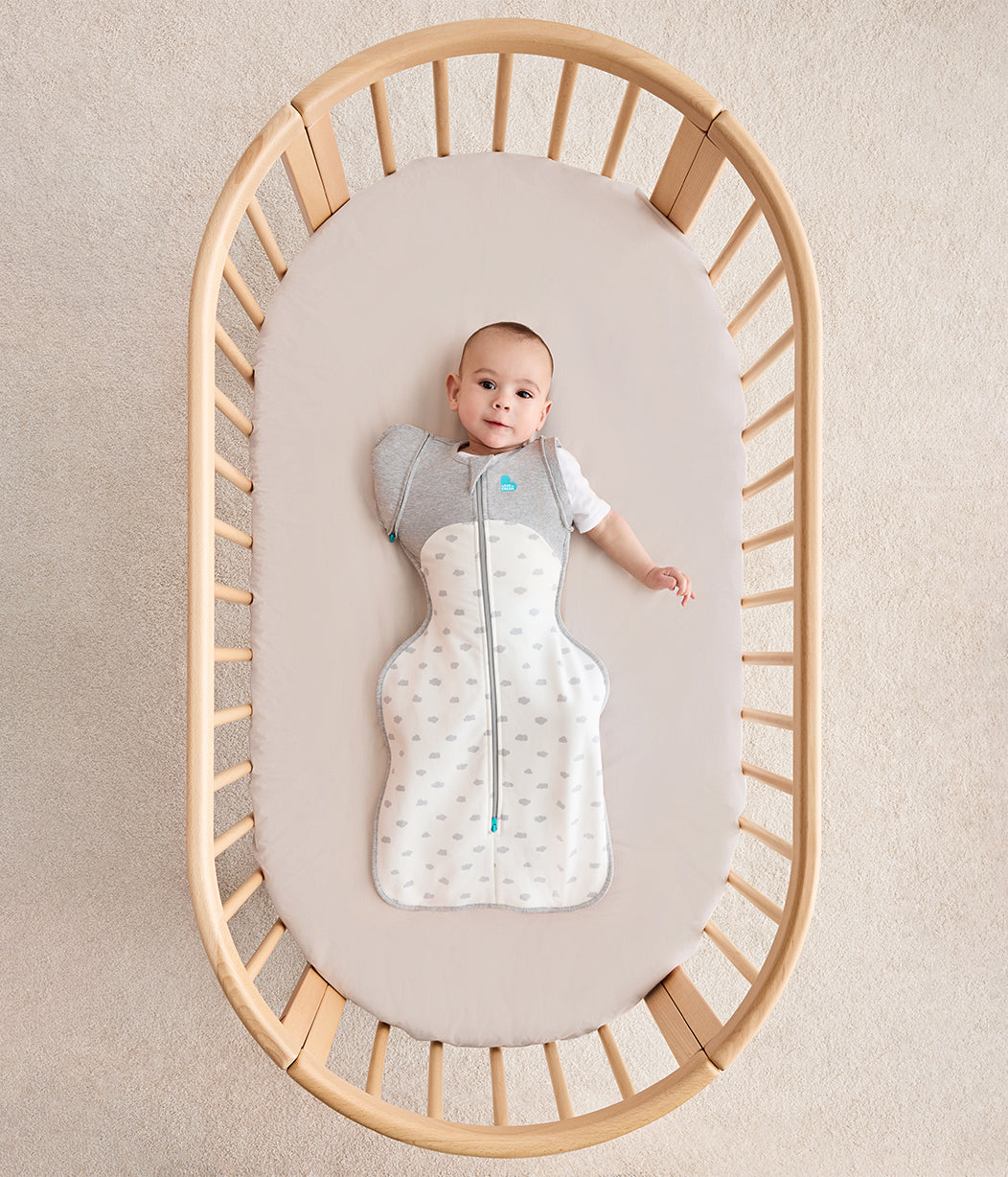 Sacco a pelo di transizione Swaddle Up™ 1,5 TOG in cotone bianco Mini Cloud