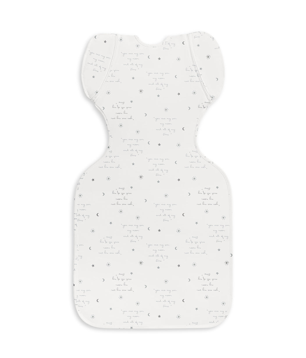 Swaddle Up™ 2-in-1 Übergangspucksack 0.2 TOG Baumwolle Weiß Du Bist Mein