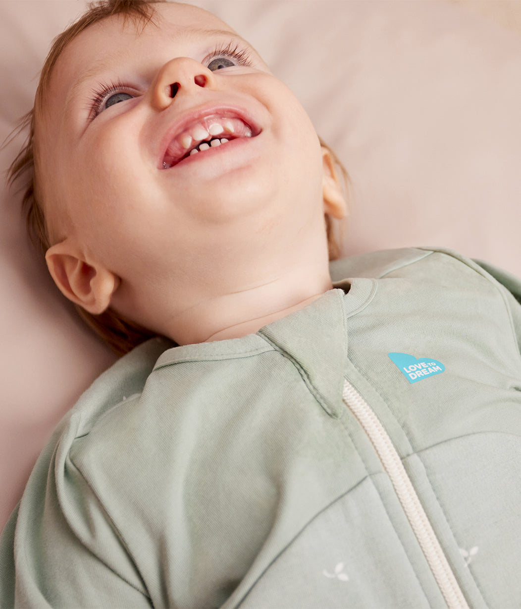 Sleep Suit Long Sleeve 1.5 TOG Cotton Olive Twigs