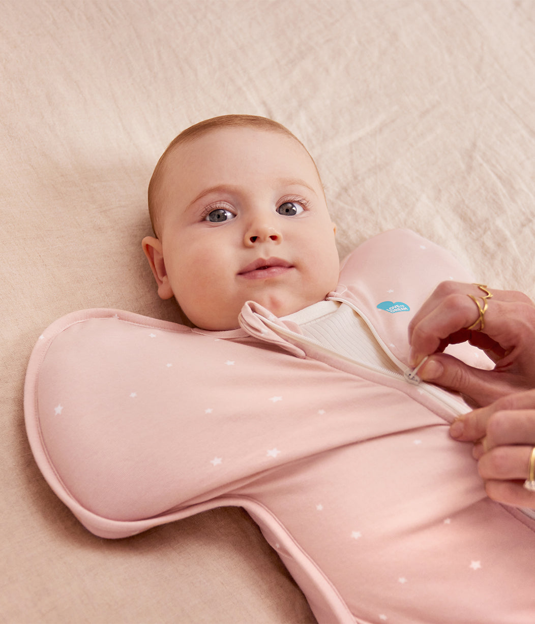 Swaddle Up™ Fascia Contenitiva 1.0 TOG Cotone Rosa Cipria Stella Scintillante